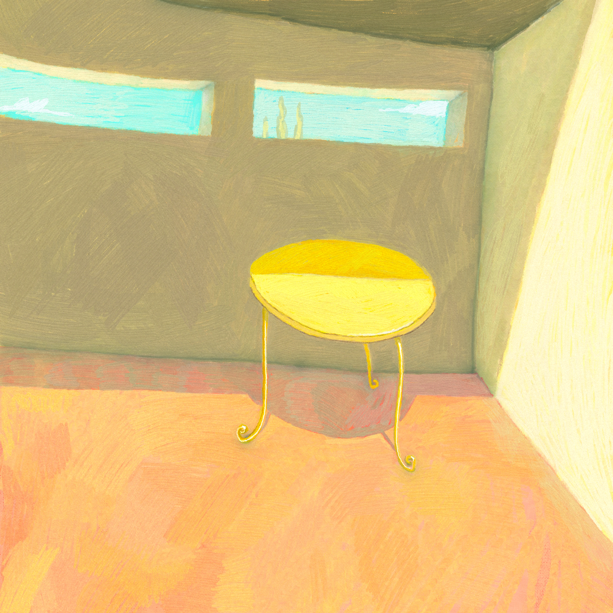 Forgotten Yellow table in the Summer