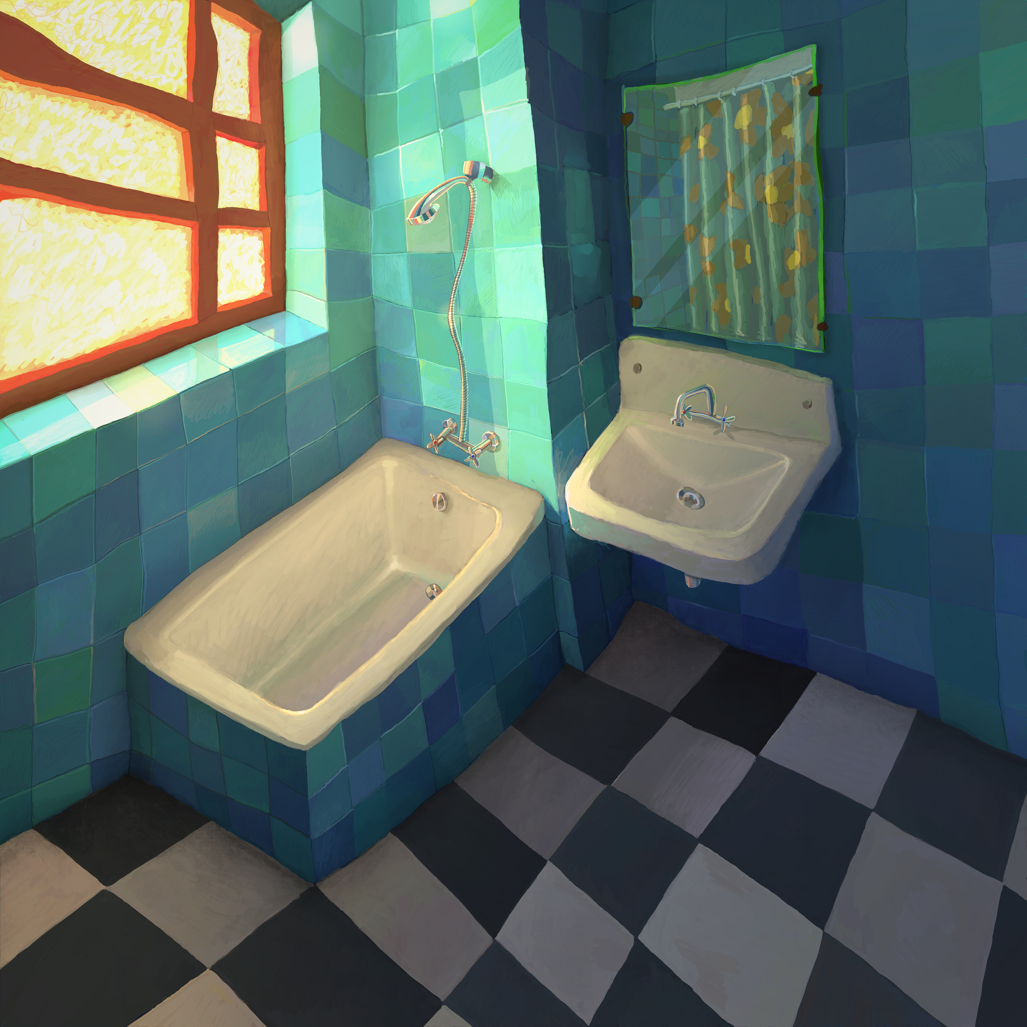 Blue Bathroom