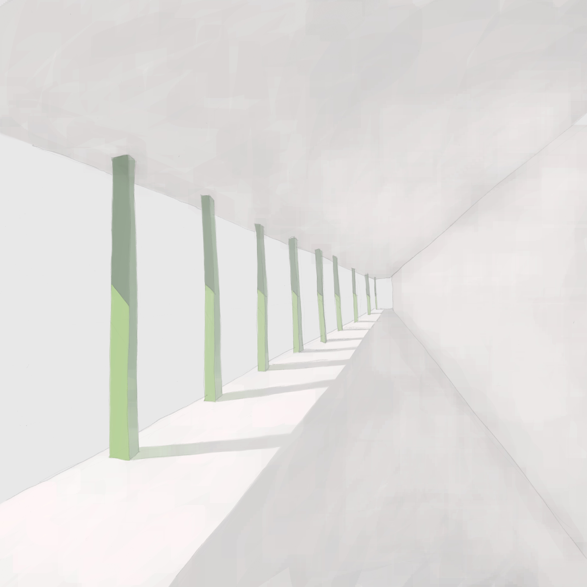 9 Green Columns